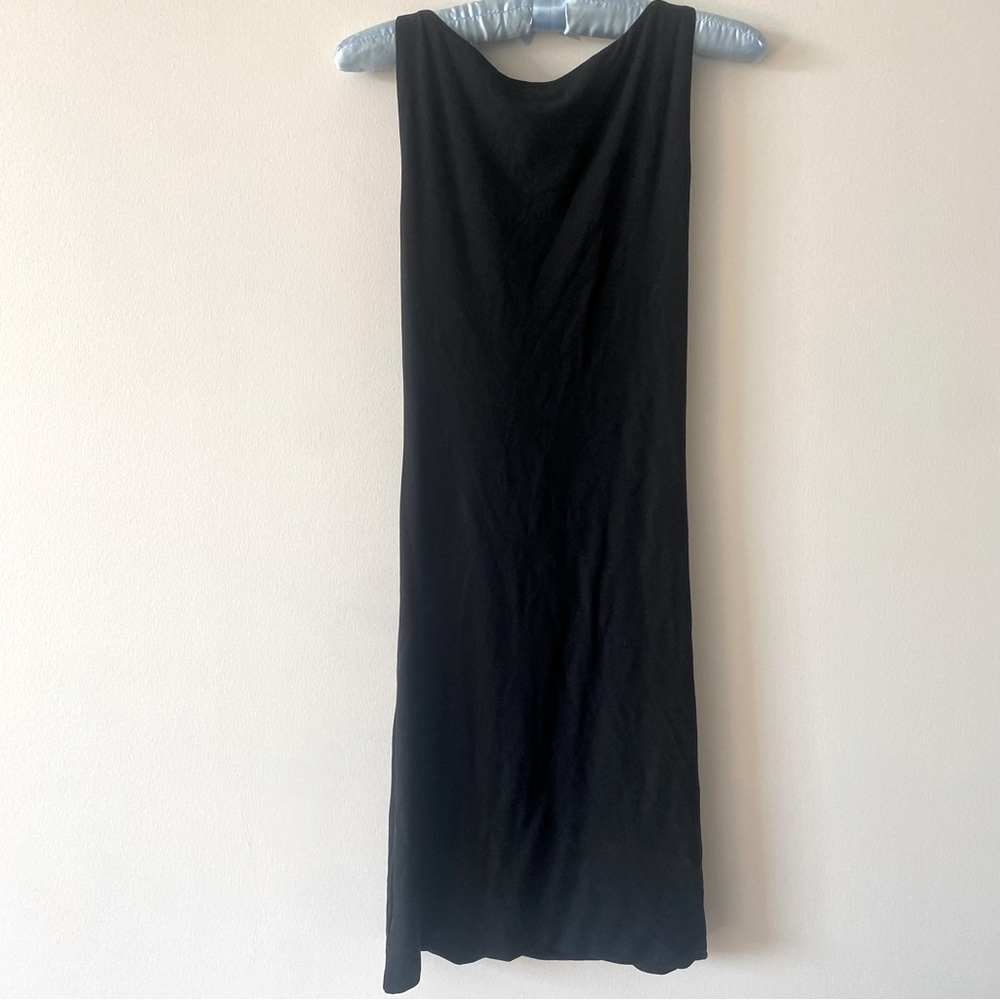 Vintage Y2K Ralph Lauren Blue Label Sleeveless V Neck Wrap Black Mini Dress - Picture 8 of 11